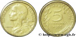 Pièce scolaire de 5 centimes Marianne, plastique 1966 Paris F.125/2 var. SPL 