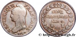 Cinq centimes Dupré, grand module 1798 Strasbourg F.115/38 TB25 