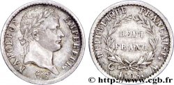 Demi-franc Napoléon Ier tête laurée, République française 1808 Paris F.177/2