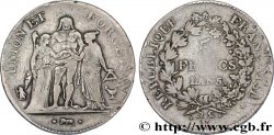 5 francs Union et Force, Union serré, avec glands intérieurs et gland extérieur 1797 Bordeaux F.288/20