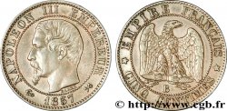 Cinq centimes Napoléon III, tête nue 1857 Rouen F.116/38 XF48 