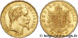 20 francs or Napoléon III, tête laurée, petit BB 1867 Strasbourg F.532/16