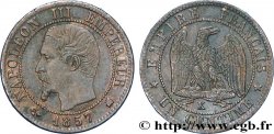 Un centime Napoléon III, tête nue 1857 Bordeaux F.102/36 TTB48 