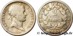 2 francs Napoléon Ier tête laurée, Empire français 1813 Toulouse F.255/60