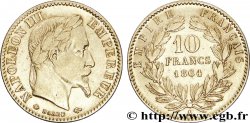 10 francs or Napoléon III, tête laurée 1864 Paris F.507A/6