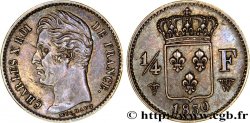 1/4 franc Charles X 1830 Lille F.164/42 AU52 
