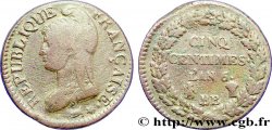 Cinq centimes Dupré, grand module 1798 Strasbourg F.115/38 TB25 