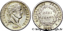 Faux de Demi-franc Napoléon Ier tête laurée, République française 1808 Paris F./ var.