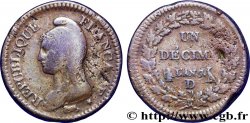 Un décime Dupré, grand module 1799 Lyon F.129/41 TB18 