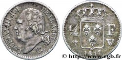 1/4 franc Louis XVIII 1817 Lille F.163/11 XF45 