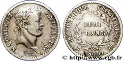 Demi-franc Napoléon Ier tête laurée, République française 1808 Strasbourg F.177/4