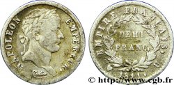 Demi-franc Napoléon Ier tête laurée, Empire français 1811 Turin F.178/33 TB30 