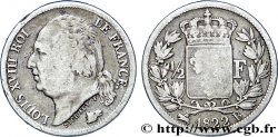 1/2 franc Louis XVIII 1822 Rouen F.179/31