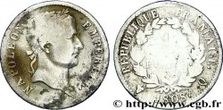 1 franc Napoléon Ier tête laurée, République française 1808 Perpignan F.204/12 B8 