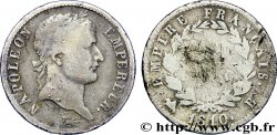 1 franc Napoléon Ier tête laurée, Empire français 1810 Rouen F.205/14 B8 
