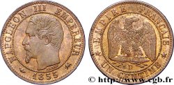 Un centime Napoléon III, tête nue 1855 Lyon F.102/19
