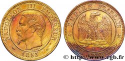 Deux centimes Napoléon III, tête nue 1853 Marseille F.107/7 SUP58 