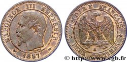 Deux centimes Napoléon III, tête nue 1857 Paris F.107/44 SUP58 