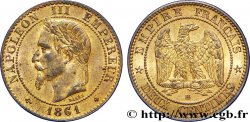 Deux centimes Napoléon III, tête laurée 1861 Strasbourg F.108/2