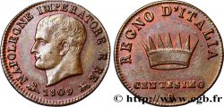 Centesimo Napoléon Empereur et Roi d’Italie, 1er type 1809 Bologne M.122  SUP58 