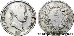 2 francs Napoléon Ier tête laurée, Empire français 1809 Rouen F.255/2 TB18 