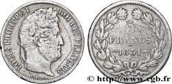 5 francs Ier type Domard, tranche en relief 1831 Strasbourg F.320/3
