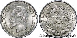 20 centimes Napoléon III, tête nue 1860 Strasbourg F.148/16