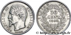 50 centimes Napoléon III, tête nue 1860 Strasbourg F.187/15 SUP60 