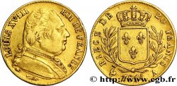 20 francs or Louis XVIII, buste habillé 1814 Paris F.517/2