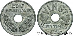 VINGT centimes État français 1941  F.152/2 SPL63 
