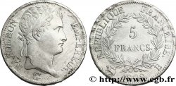 5 francs Napoléon Empereur, République française 1808 Rouen F.306/3