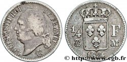 1/4 franc Louis XVIII 1824 Toulouse F.163/34