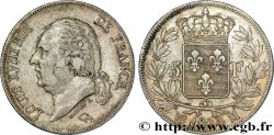 5 francs Louis XVIII, tête nue 1824 Toulouse F.309/95