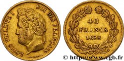 40 francs or Louis-Philippe 1838 Paris F.546/11 SS42 