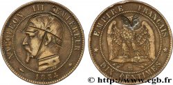 Dix centimes Napoléon III, tête nue, satirique 1854 Strasbourg F.133/13