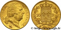 20 francs or Louis XVIII, tête nue 1819 Paris F.519/15