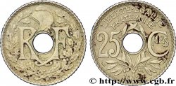 25 centimes Lindauer, tranche striée 1927  F.171/11 var.