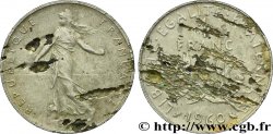 1 franc Semeuse, nickel, défaut de laminage 1960 Paris F.226/4 var. TB 