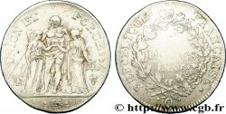 5 francs Union et Force, Union serré, avec gland intérieur du bas et gland extérieur 1798 Perpignan F.288/78