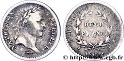 Demi-franc Napoléon Ier tête laurée, République française, buste fin 1808 Nantes F.177/14