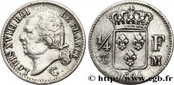 1/4 franc Louis XVIII 1824 Toulouse F.163/34 VF28 