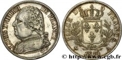 5 francs Louis XVIII, buste habillé 1814 Paris F.308/1