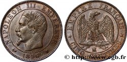 Cinq centimes Napoléon III, tête nue 1856 Marseille F.116/35