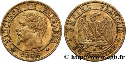 Un centime Napoléon III, tête nue 1856 Strasbourg F.102/28 TTB52 