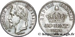 50 centimes Napoléon III, tête laurée 1865 Strasbourg F.188/7