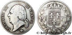 5 francs Louis XVIII, tête nue 1823 La Rochelle F.309/80
