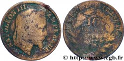 Faux de 10 francs or Napoléon III, tête laurée 1864 Paris F.507A/6 var.