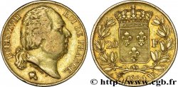 20 francs or Louis XVIII, tête nue 1824 Lille F.519/34 TTB40 