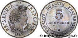 Essai de 5 centimes Merley, 24 pans 1887 Paris VG.4057 var. MS64 