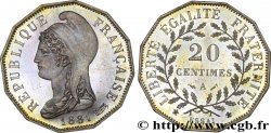 Essai de 20 centimes d’après Dupré, sur flan dodécagonal 1881 Paris VG.3966  SPL63 